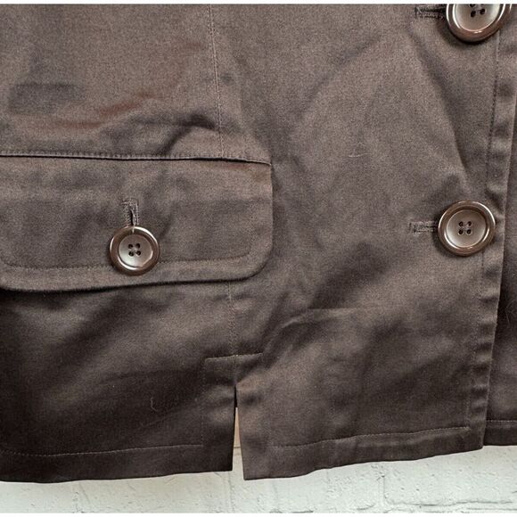 CHICO'S brown cotton stretch button collared jacket blazer size 3 XL - Picture 2 of 7